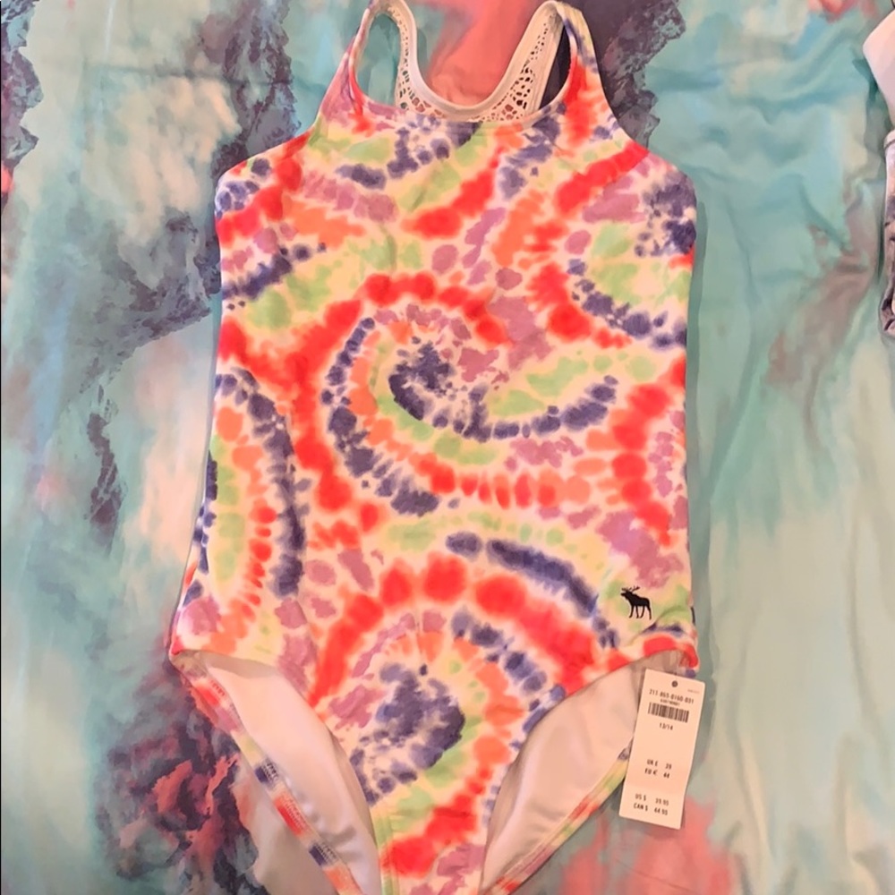 Abercrombie One Piece Swimsuit Tie Dye NWT